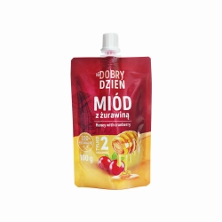 "Na Dobry Dzień" - Miód z Żurawiną (100g Doypack)