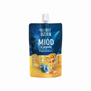 "Na Dobry Dzień" - Miód z Jagodą (100g Doypack)