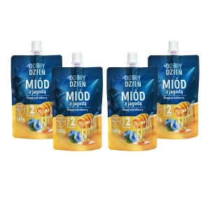 "Na Dobry Dzień" - Miody z Jagodą (12*100g Doypack)