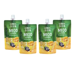"Na Dobry Dzień" - Miody z Aronią (12*100g Doypack)