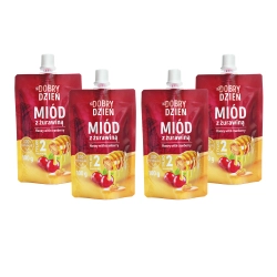 "Na Dobry Dzień" - Miody z Żurawiną (12*100g Doypack)