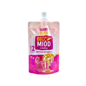 "Na Dobry Dzień" - Miód z Maliną BIO (Doypack 90g)